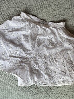 Valentino White Eyelet Lace Shorts